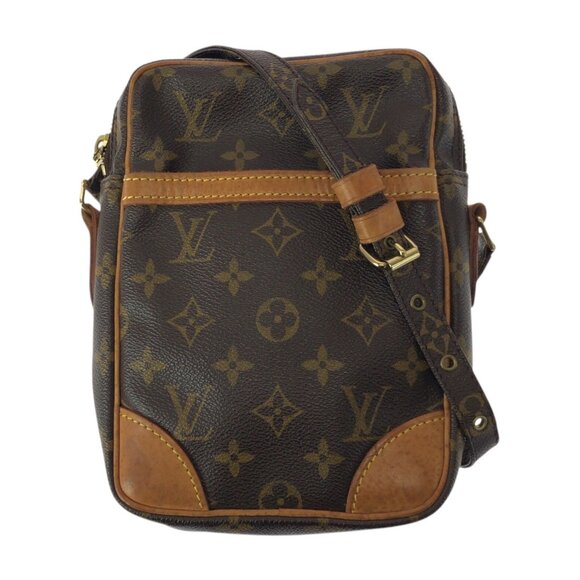 LOUIS VUITTON Brown Monogram Leather Pochette Shoulder Bag